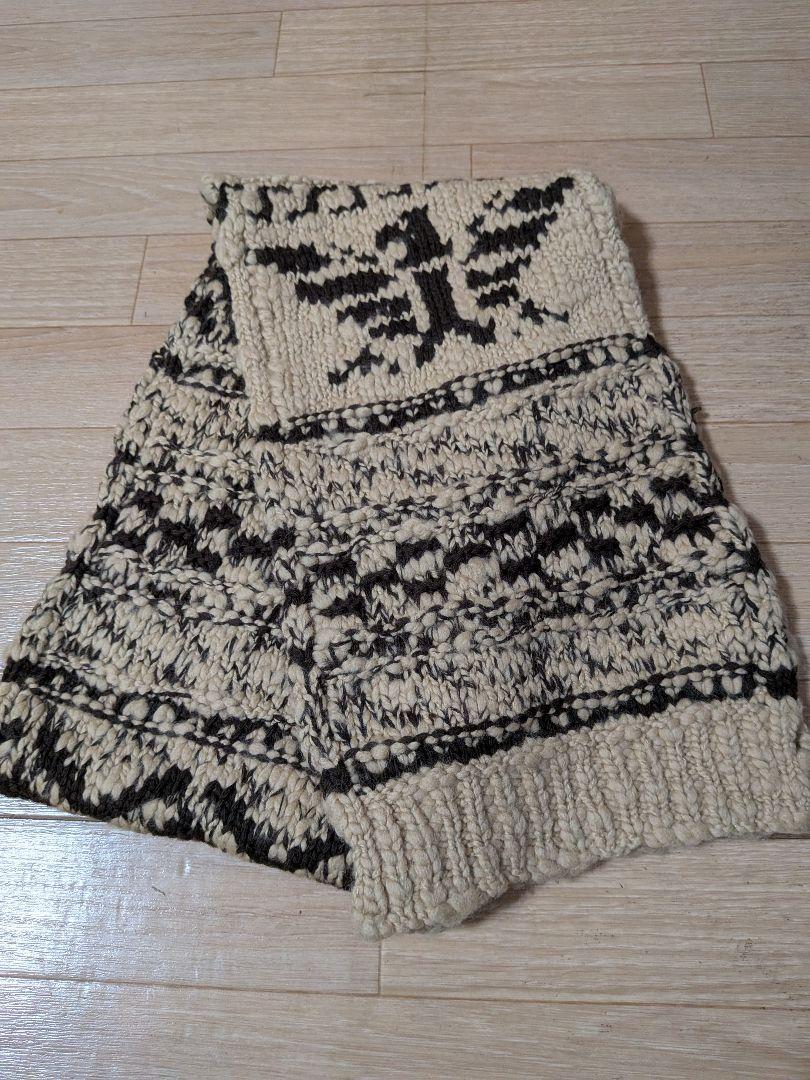RRL ハンドニットマフラーイーグル柄