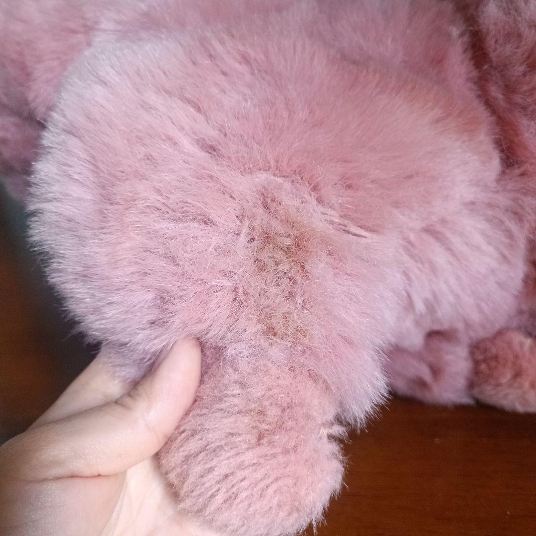 ぬいぐるみの三英 たぬき 昭和レトロ あらいぐま 当時物 ピンク