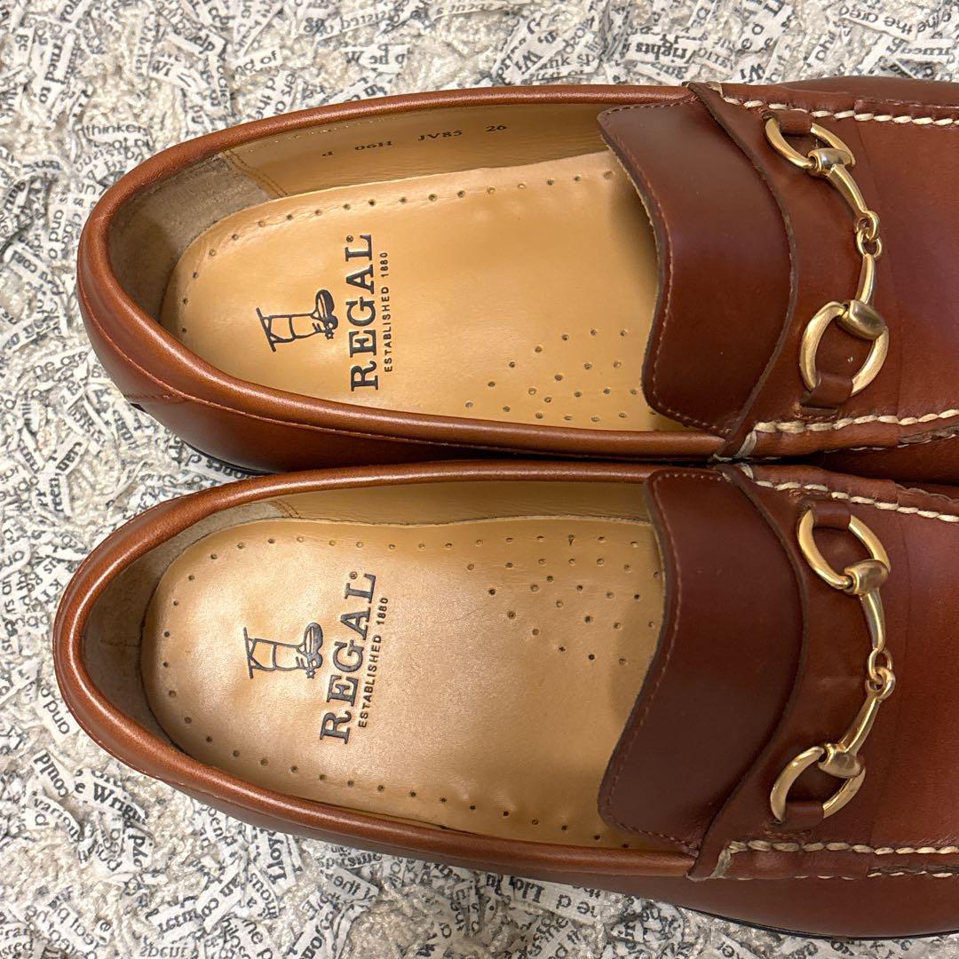 【美品】REGAL リーガル ビットローファー 26 ブラウン