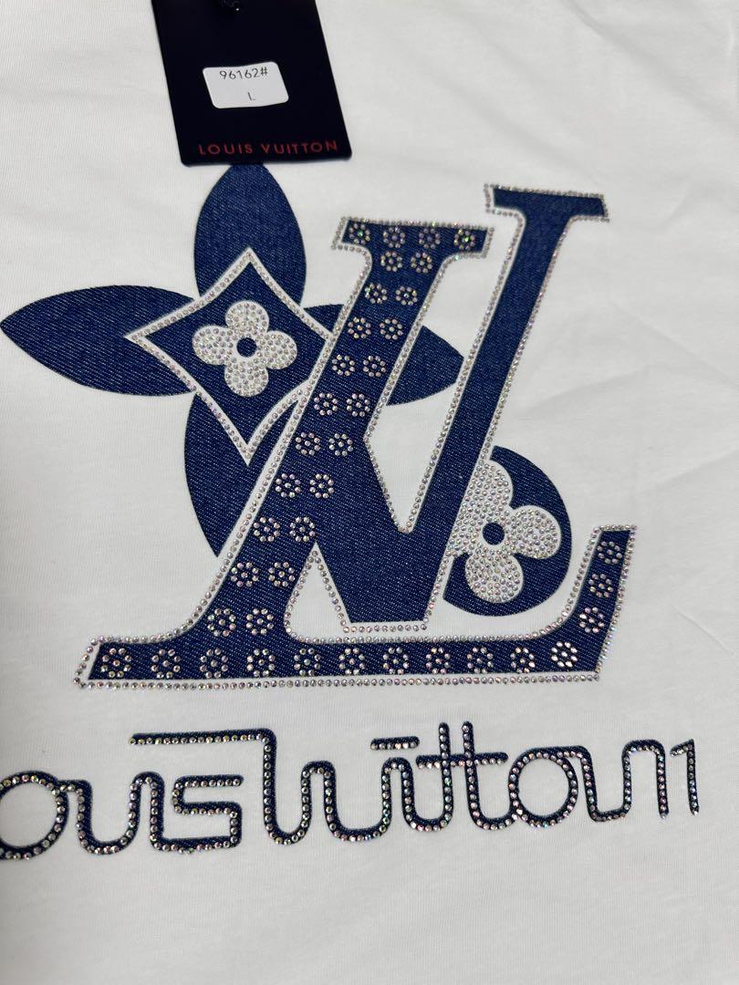 LOUIS VUITTON 花の刺繍モチーフ夏用Tシャツ