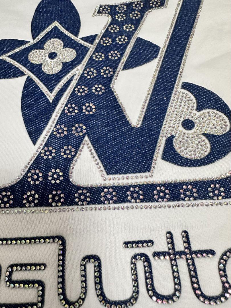 LOUIS VUITTON 花の刺繍モチーフ夏用Tシャツ