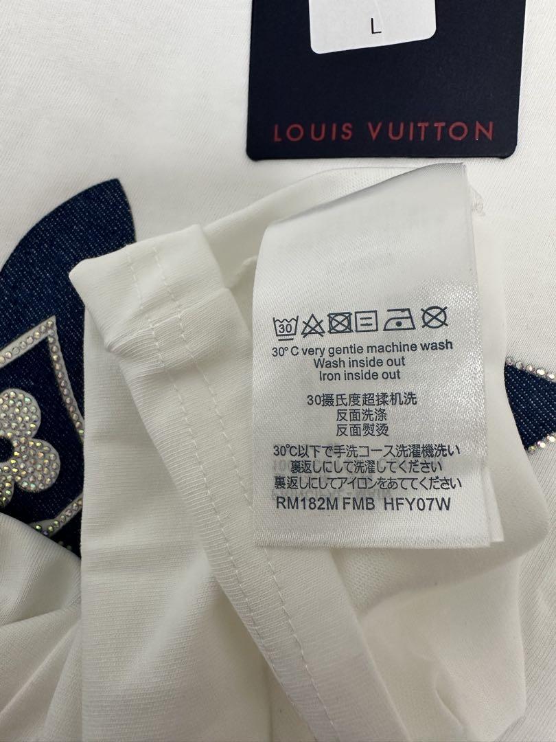LOUIS VUITTON 花の刺繍モチーフ夏用Tシャツ