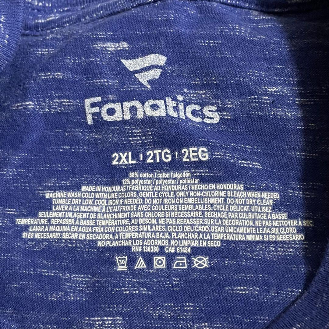 人気球団 Fanatics × LA.ドジャース 青 × 白 XXL古着Tシャツ