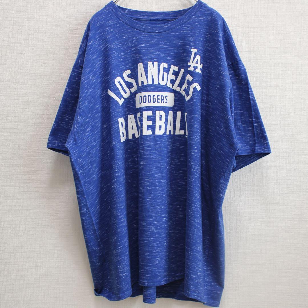 人気球団 Fanatics × LA.ドジャース 青 × 白 XXL古着Tシャツ