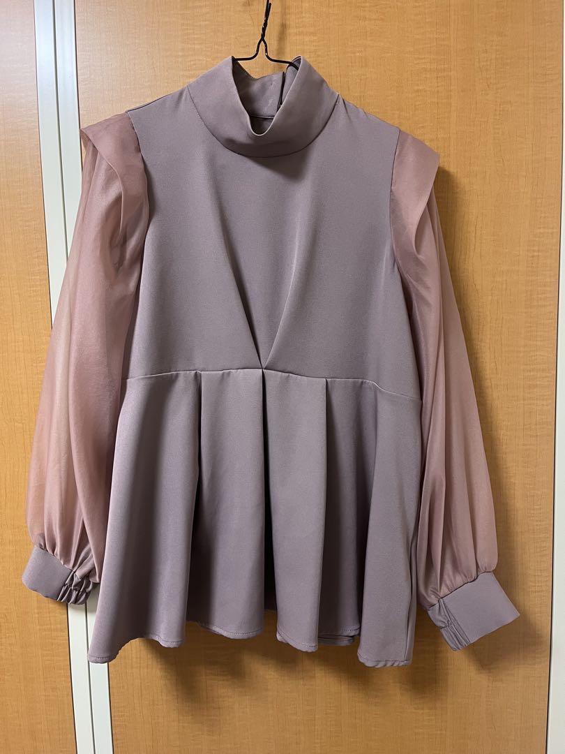 値下げ！　[美品]ルイルエブティック　オーガンジー　スリータックフレア　トップス