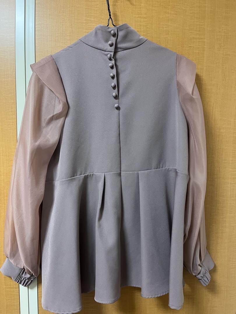値下げ！　[美品]ルイルエブティック　オーガンジー　スリータックフレア　トップス