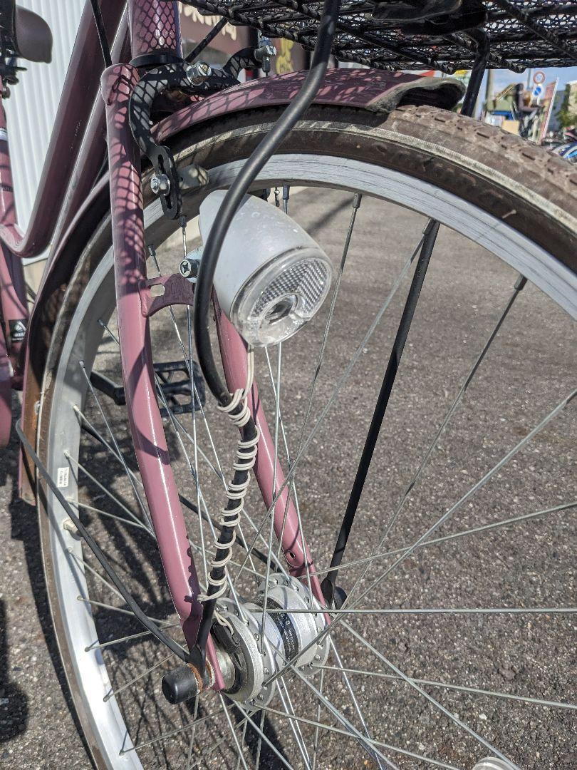 U087 普通自転車 シティサイクル 26インチ 6段変速 LEDオート