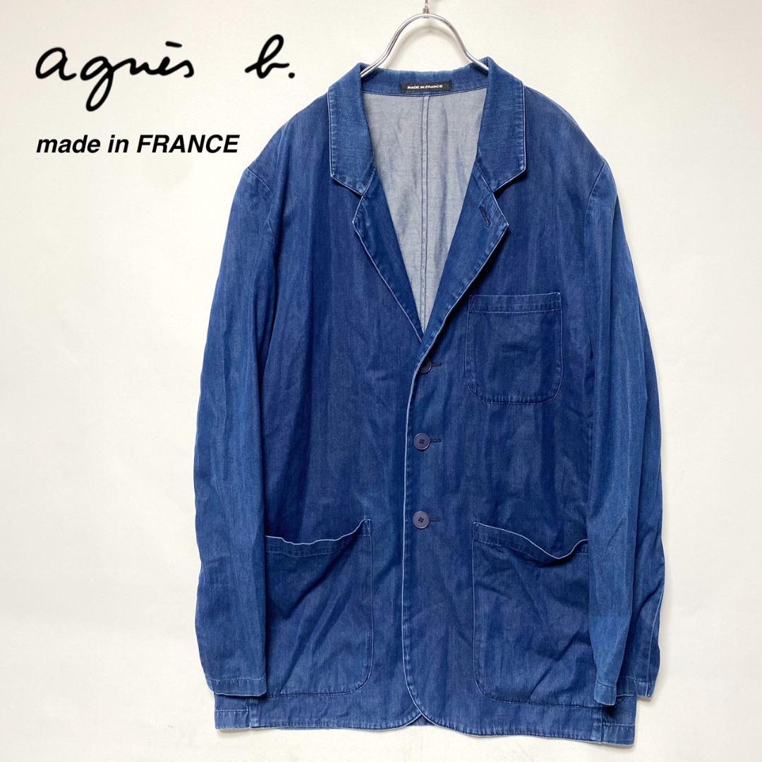 1410円 【新品、本物、当店在庫だから安心】 フランス製 90s agnis b. アニエスベー インディゴ カバーオール