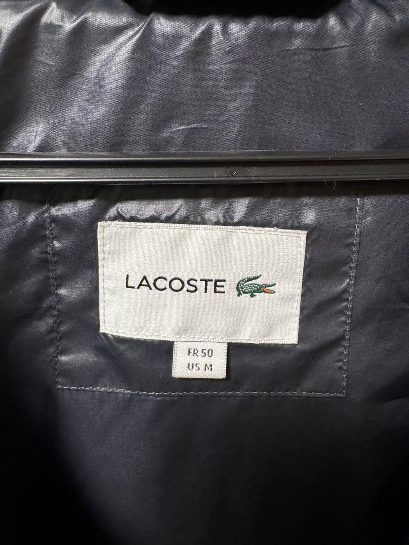 定番人気　LACOSTE コットンピケダウン　フード取り外し可能　US M