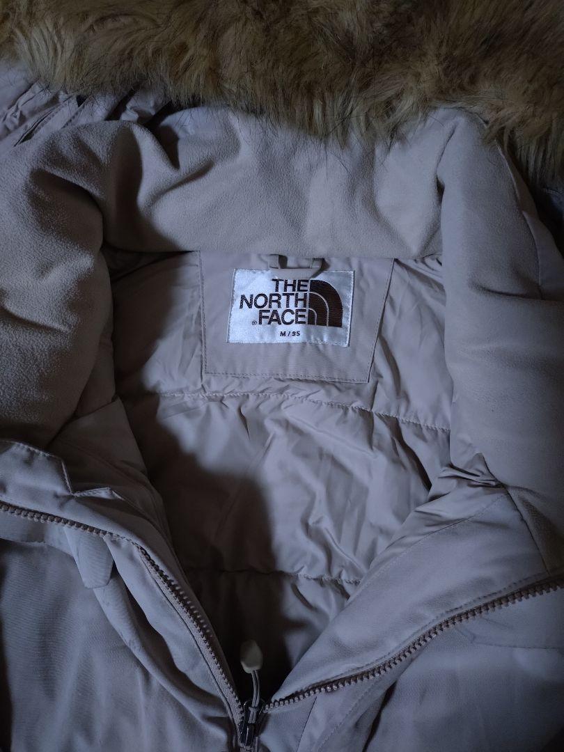 THE NORTH FACE ファー付ダウンジャケット ライトグレーsizeM