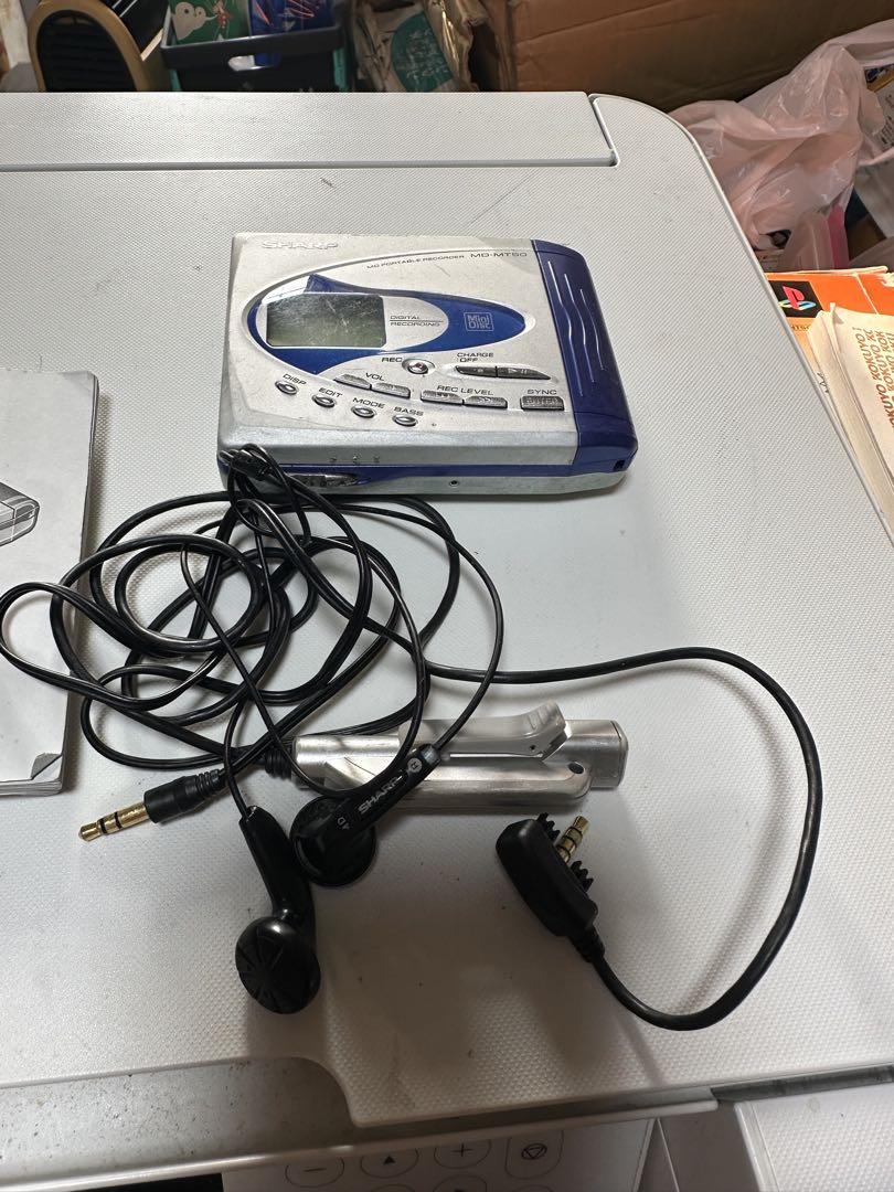 SHARP MDポータブルレコーダー MD-MT50-S プラチナシルバー