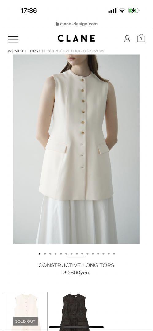 【新品】CLANE クラネ CONSTRUCTIVE LONG TOPS クラネ CLANE CONSTRUCTIVE LONG TOPS （IVORY） - ファッション