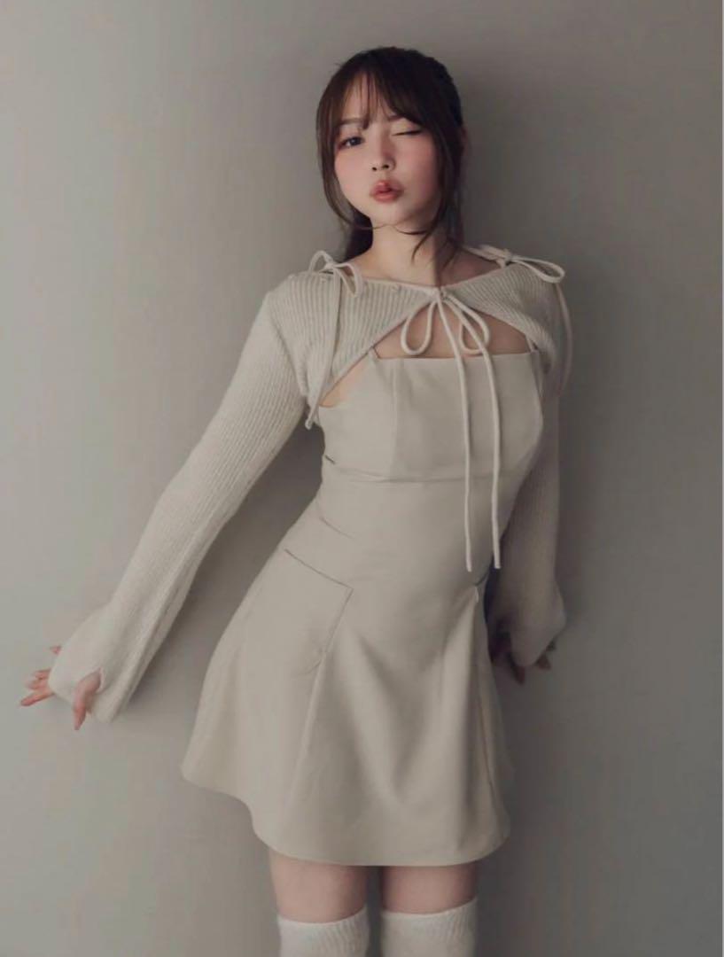 ワンピース Andmary Lamia knit set mini dress black ANDMARY Lamia knit set mini dress Black