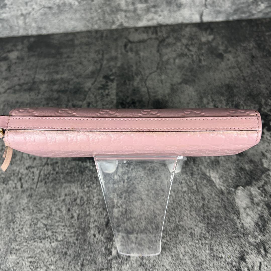 [GUCCI] 長財布 GGマーモント型押し ピンクベージュ
