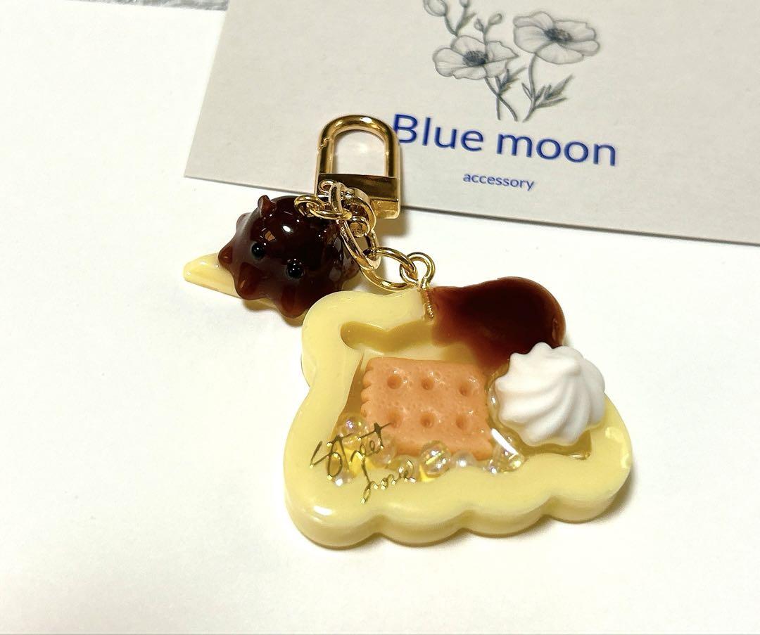 ☆レジン プリンぽいめんだこキーホルダー☆シェイカー