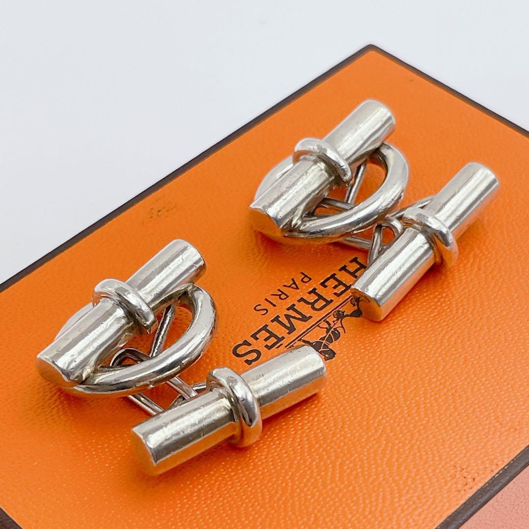 HERMES エルメス　カフス　シェーヌダンクル　H カフリンクス　オ　カレ HERMES エルメス カフス シェーヌダンクル H カフリンクス オ