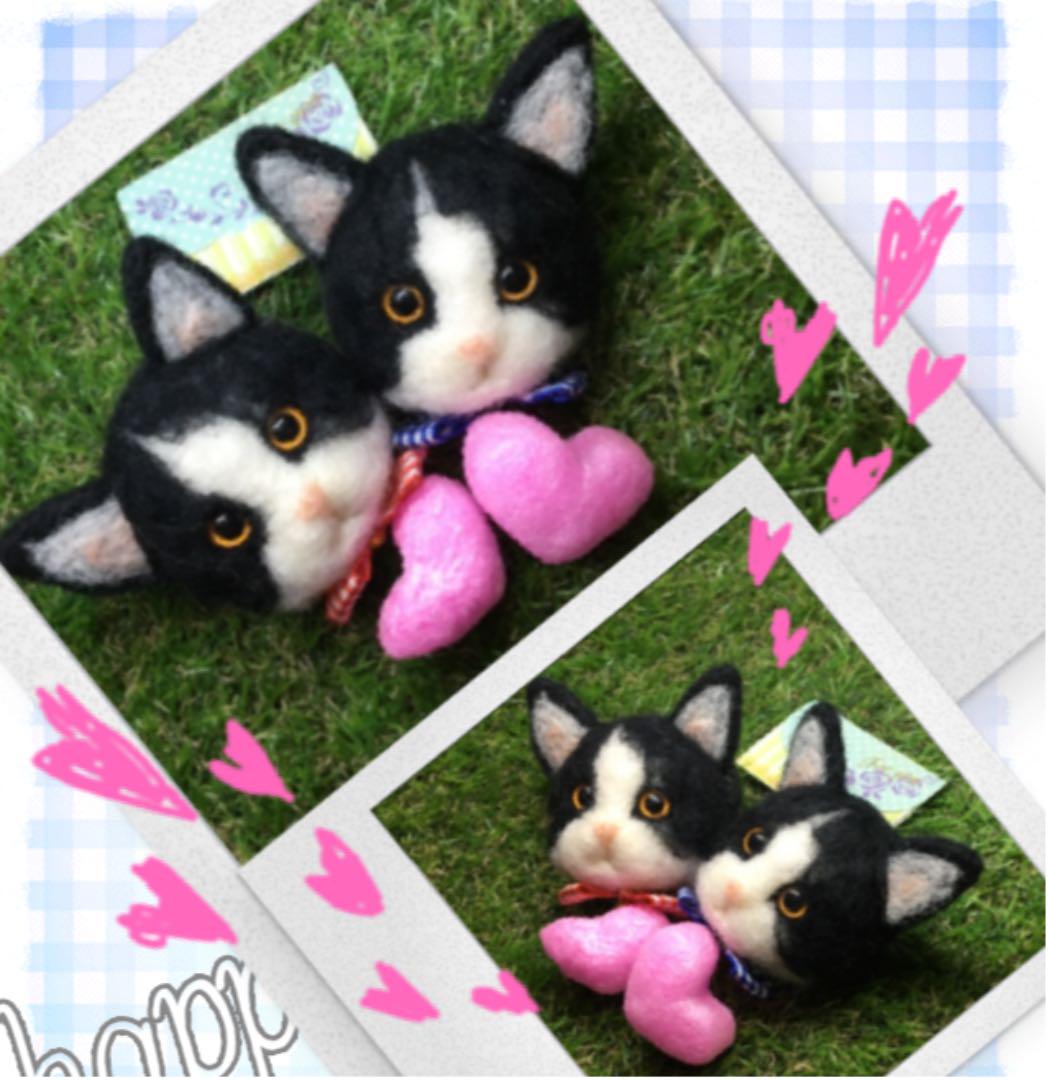 ☆様　猫　羊毛フェルトストラップ