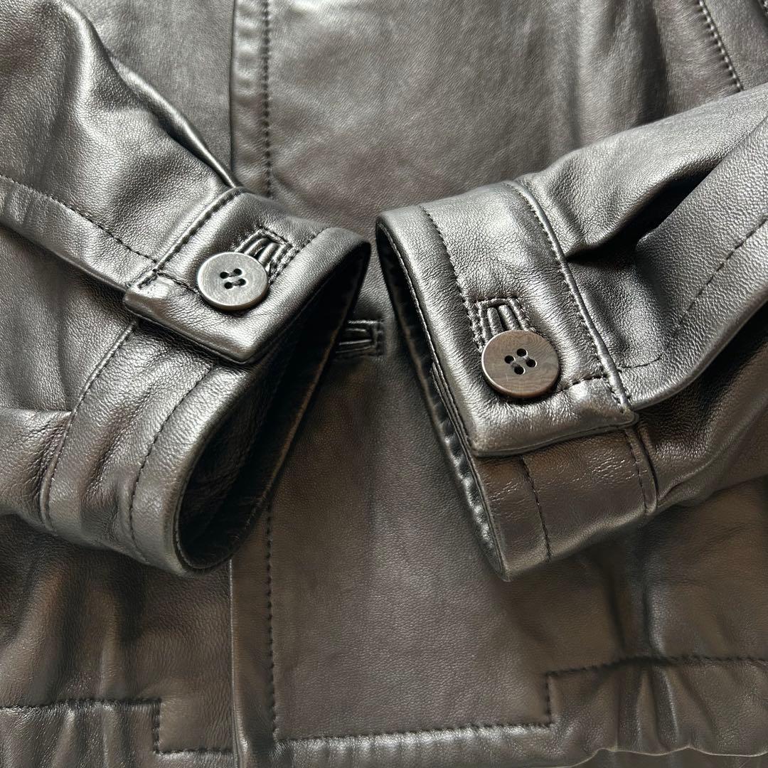 【極美品】LIDNM リドム ショートブルゾンレザー 羊革 サイズM 【極美品】LIDNM リドム ショートブルゾンレザー 羊革 サイズM