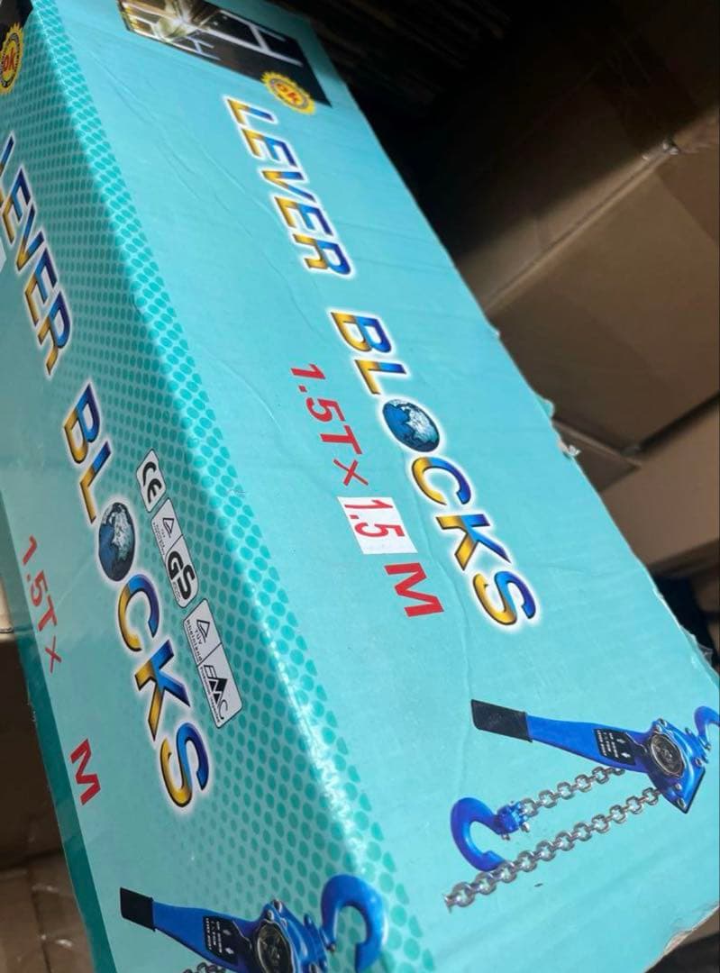 レバーブロック 1.5T き レバーホイスト ホイストチェーン工具やや傷や汚れあり HRDEVELOPMENT_JP