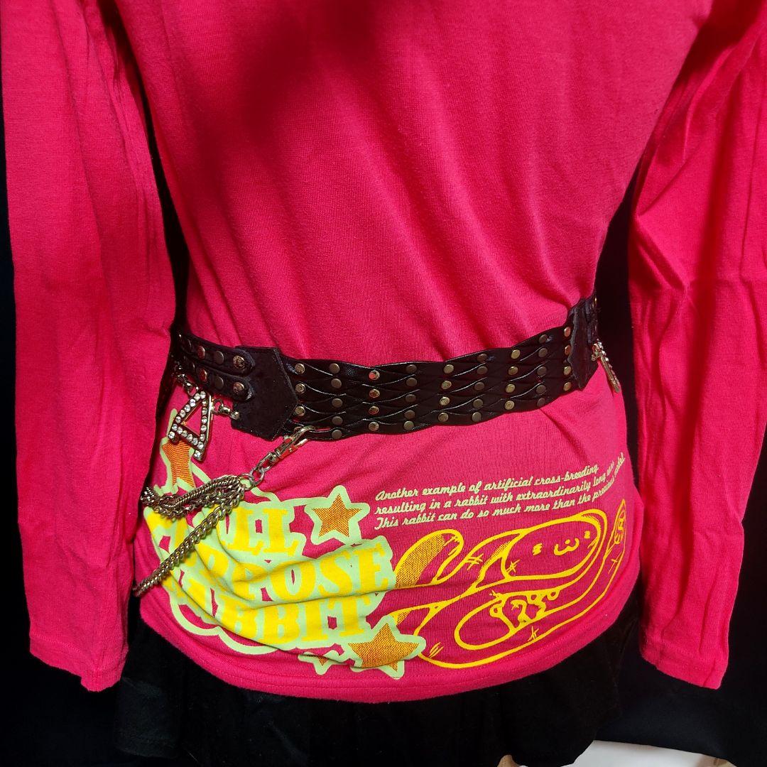 00s 平成ギャル y2k ロンT Tシャツ 汎用うさぎ フェアリー 長袖 平成