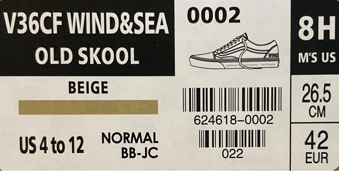 WIND AND SEA × VANS Old Skool Beige 26.5