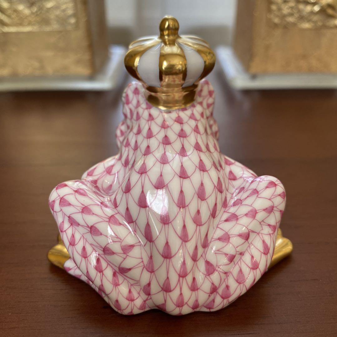 HEREND ヘレンド フィギュリン カエルのプリンス　ピンク