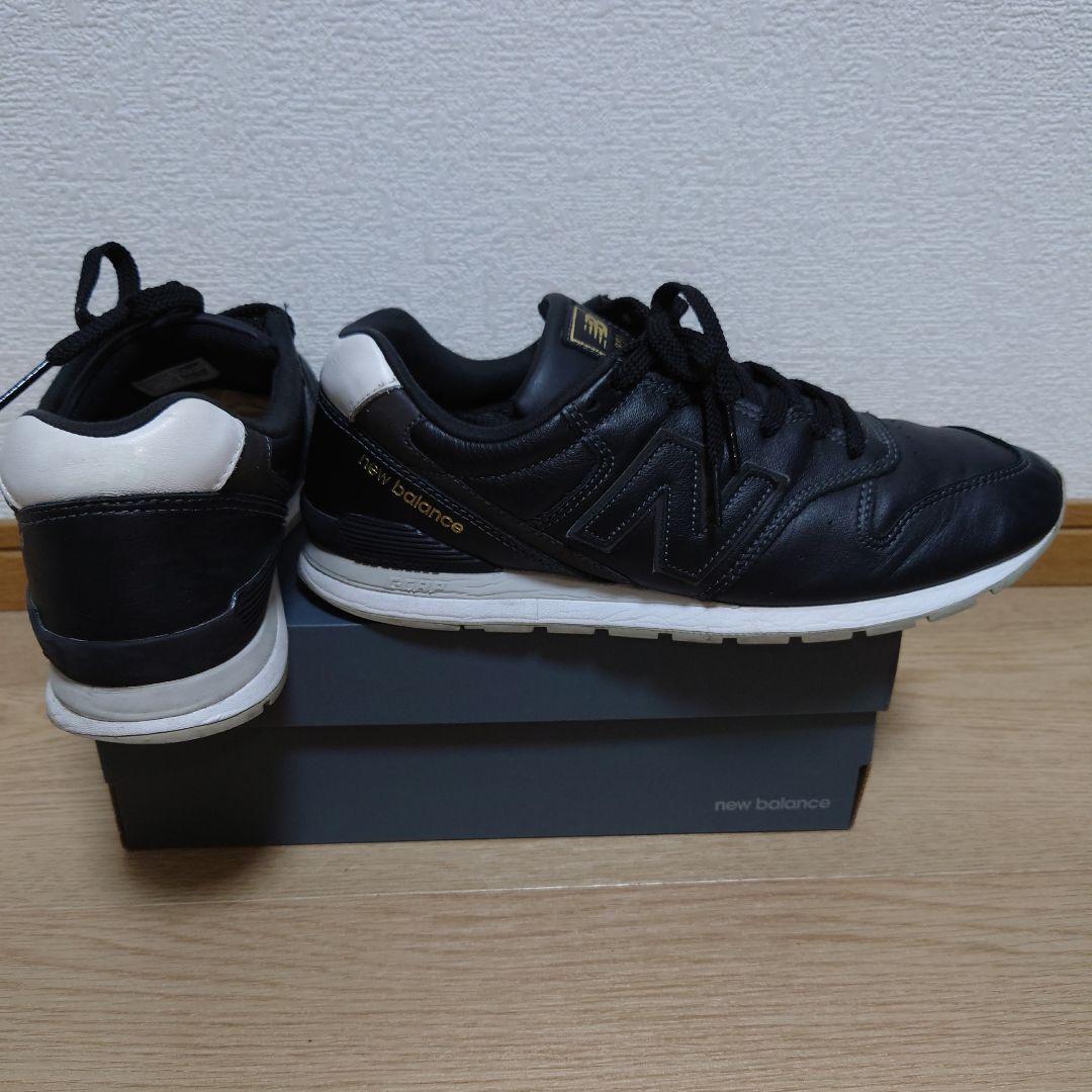 ニューバランスCM996LTB 27.5(US9.5)Dワイズ ブラック黒レザー