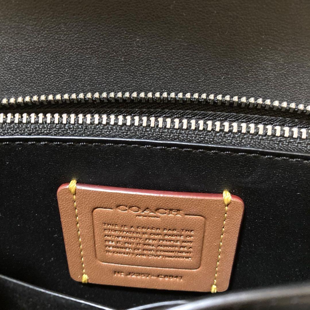 【美品】コーチ ショルダー　ヘイデン 型押し　シルバー　ブラックC8941