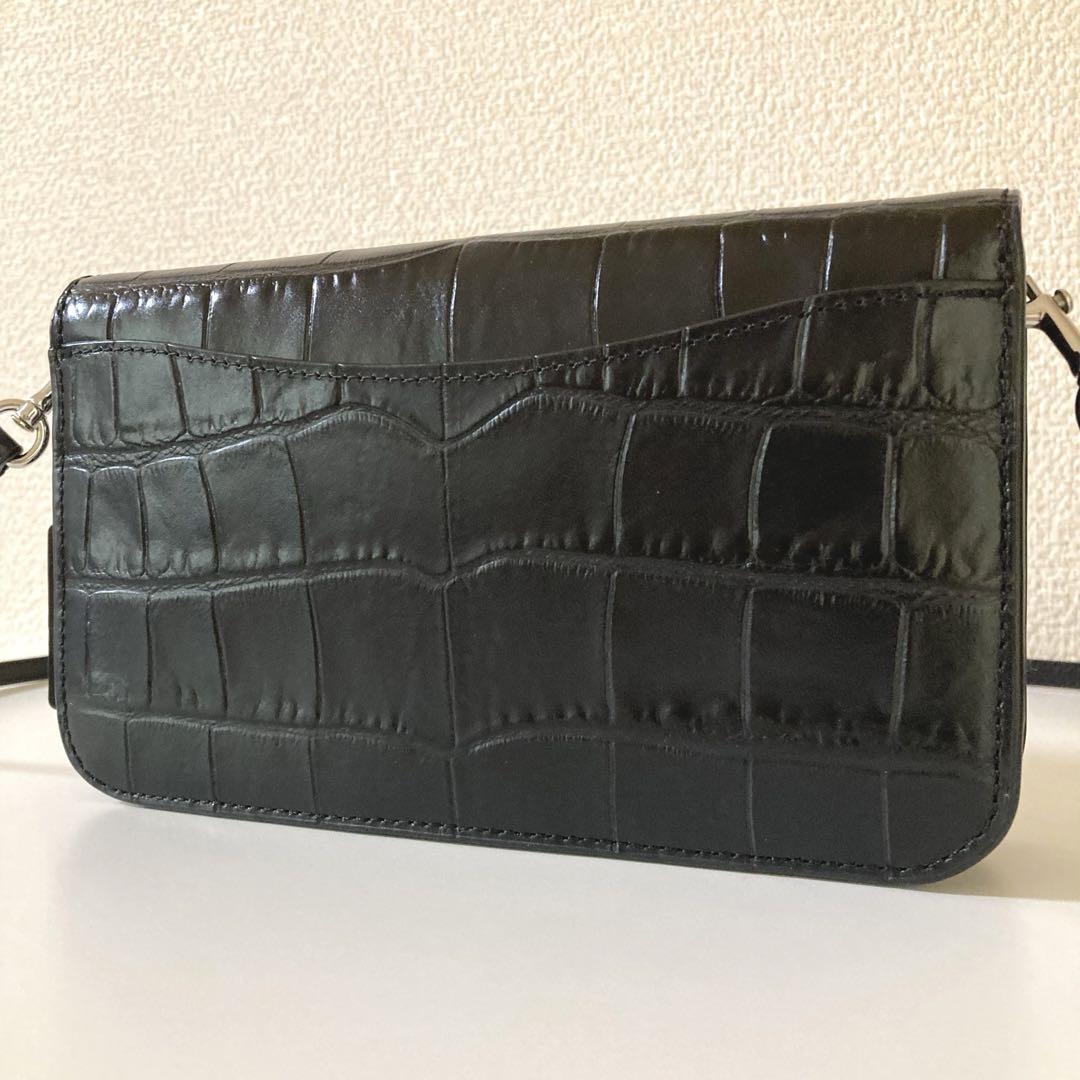 【美品】コーチ ショルダー　ヘイデン 型押し　シルバー　ブラックC8941