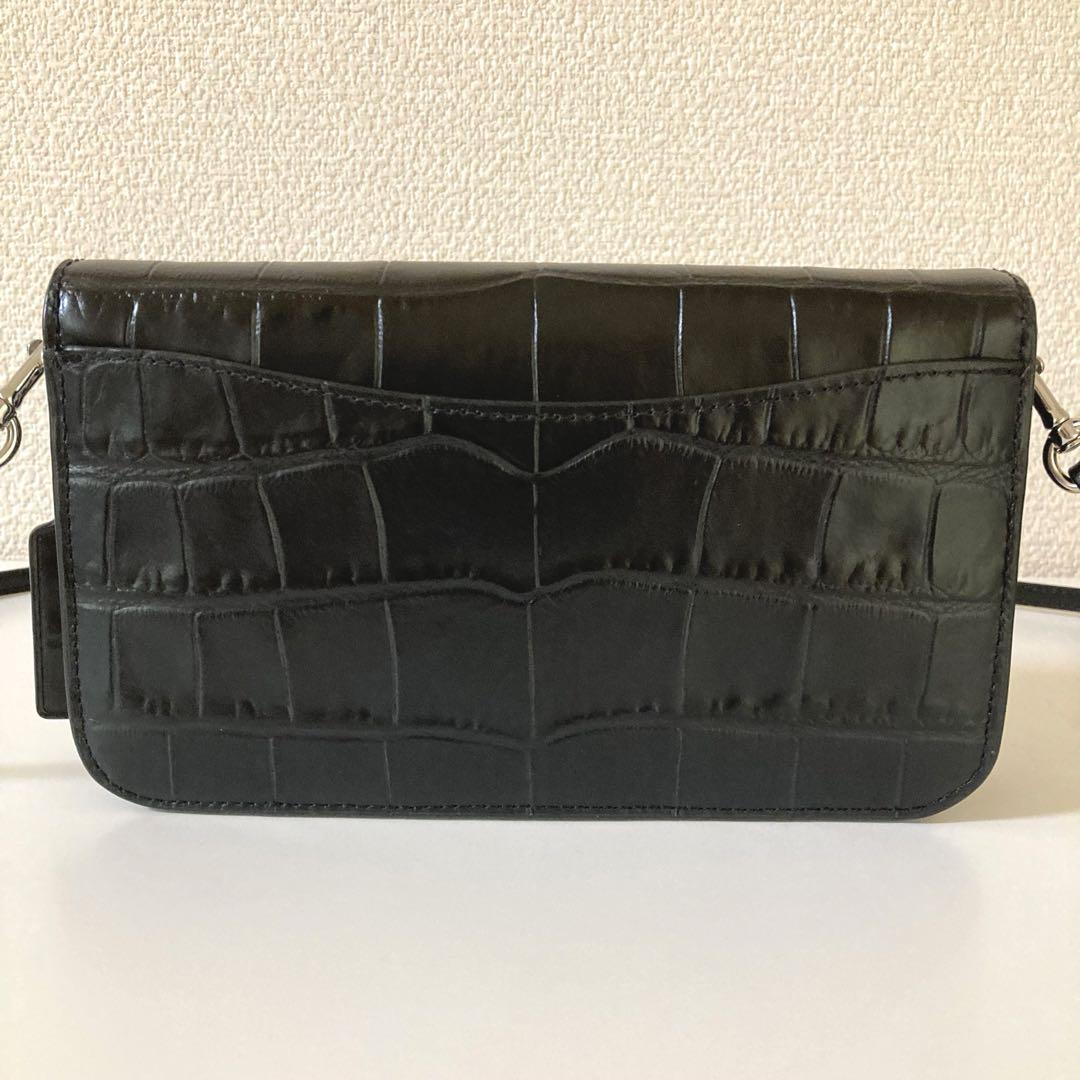 【美品】コーチ ショルダー　ヘイデン 型押し　シルバー　ブラックC8941