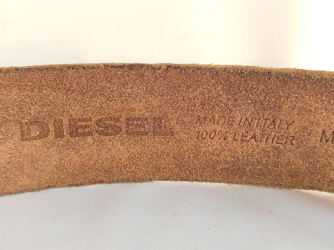 【極美品】DIESEL ディーゼル　高級イタリアンレザーベルト　本革真鍮 正規品