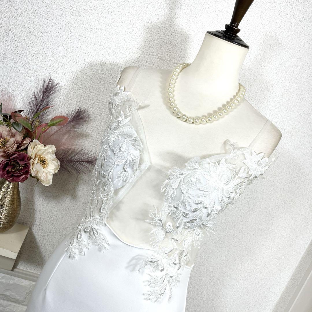 新品★　Belsia　ロングドレス　キャバドレス　レース　エレガンス　美脚見せ