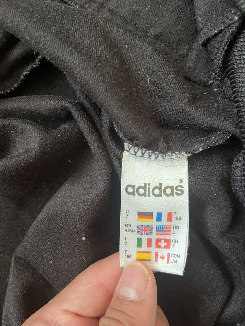 【定番カラー】トラックジャケットadidas 黒×白 トレフォイルロゴ刺繍