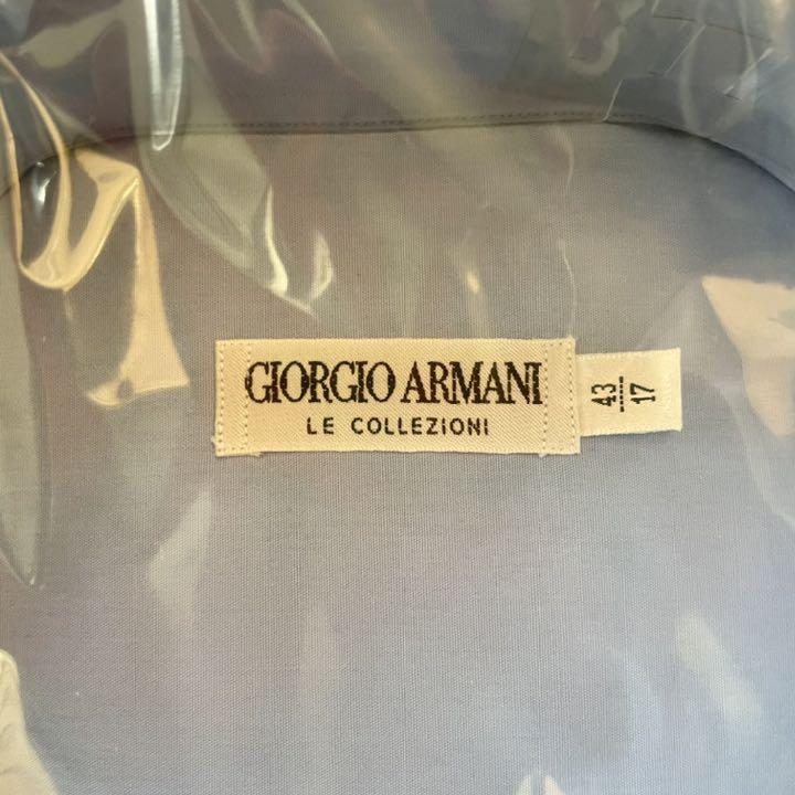 GIORGIO ARMANI アルマーニ シャツ 長袖 ブルー 未使用 タグ付き