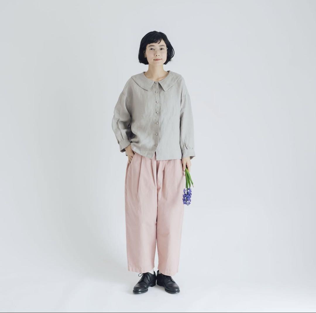 くらすこと　オーガニックコットンパンツ　ピンク　美品