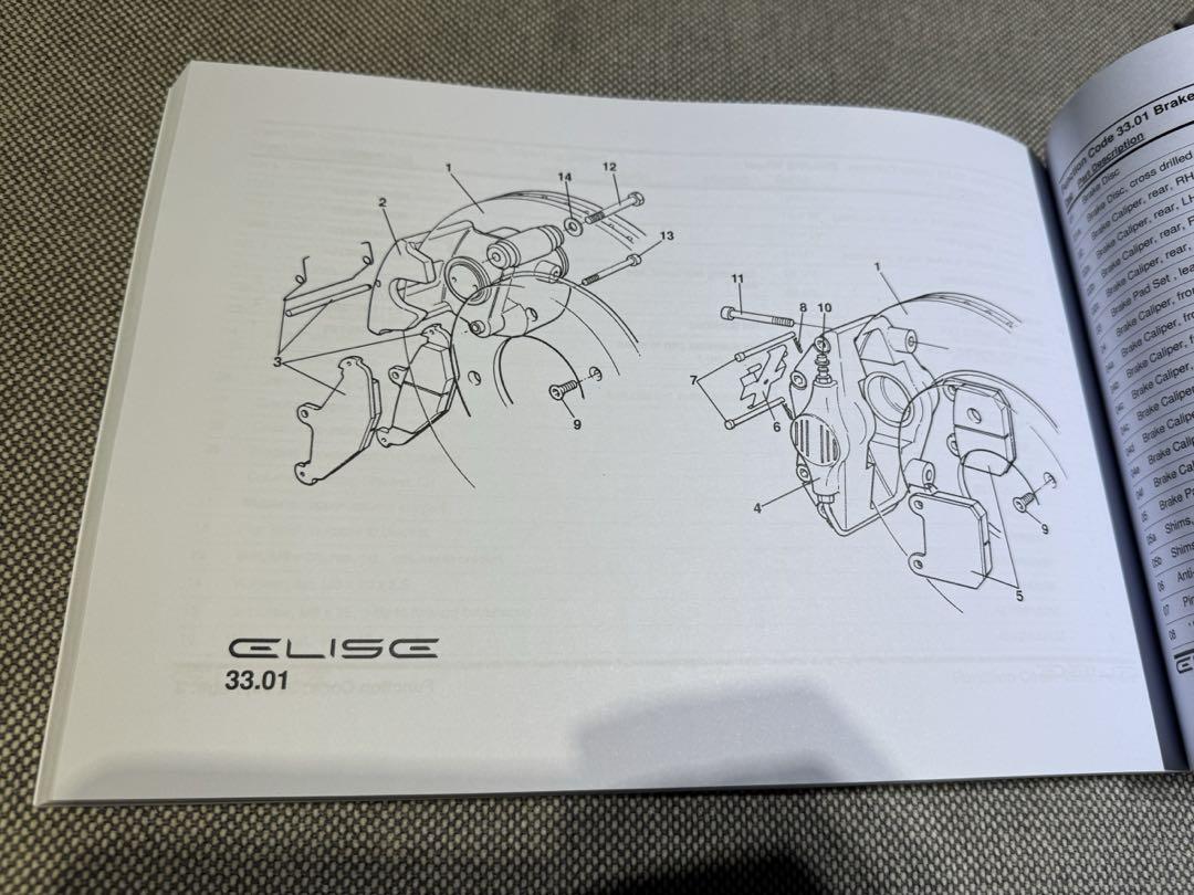 エリーゼ S2 2001-2004 メンテナンスブック配線図 整備書 セット