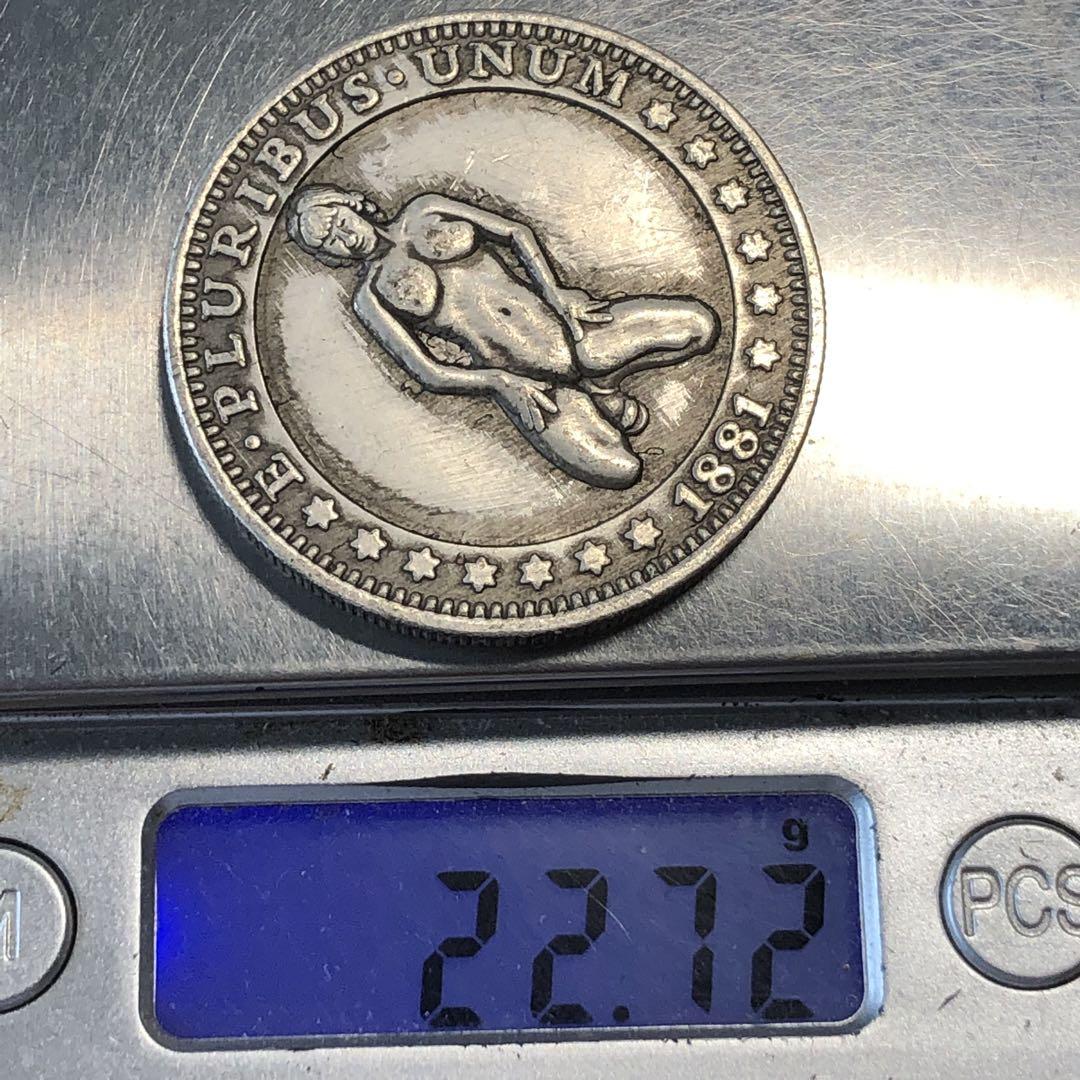 1881年アメリカ古銭モルガン大型銀貨イーグル記念硬貨1ドルコイン