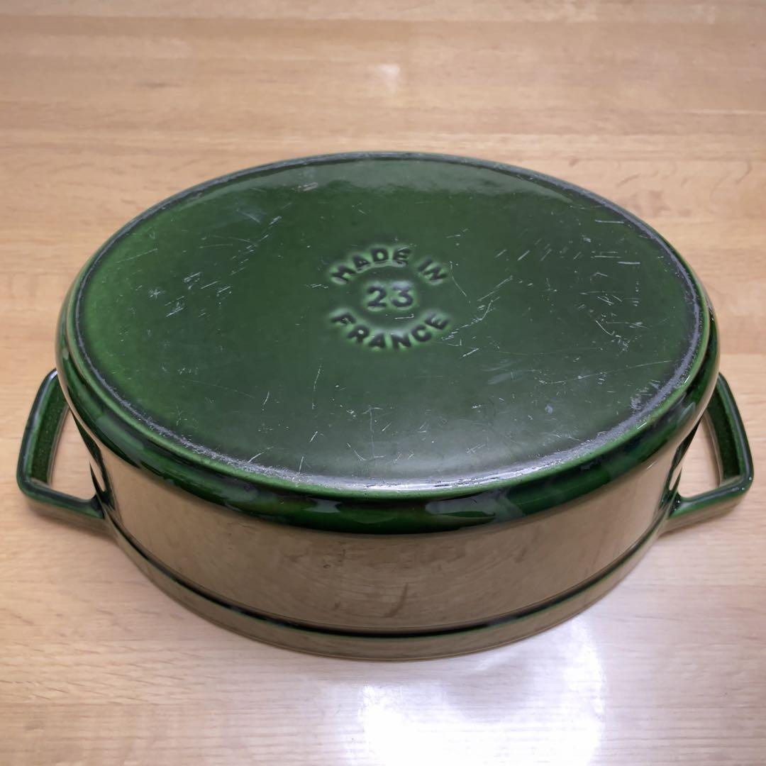 STAUB 鍋 緑 グリーン 楕円形 23cm ストウブ ストーブ STAUB 鍋 緑 グリーン 楕円形 23cm ストウブ ストーブ