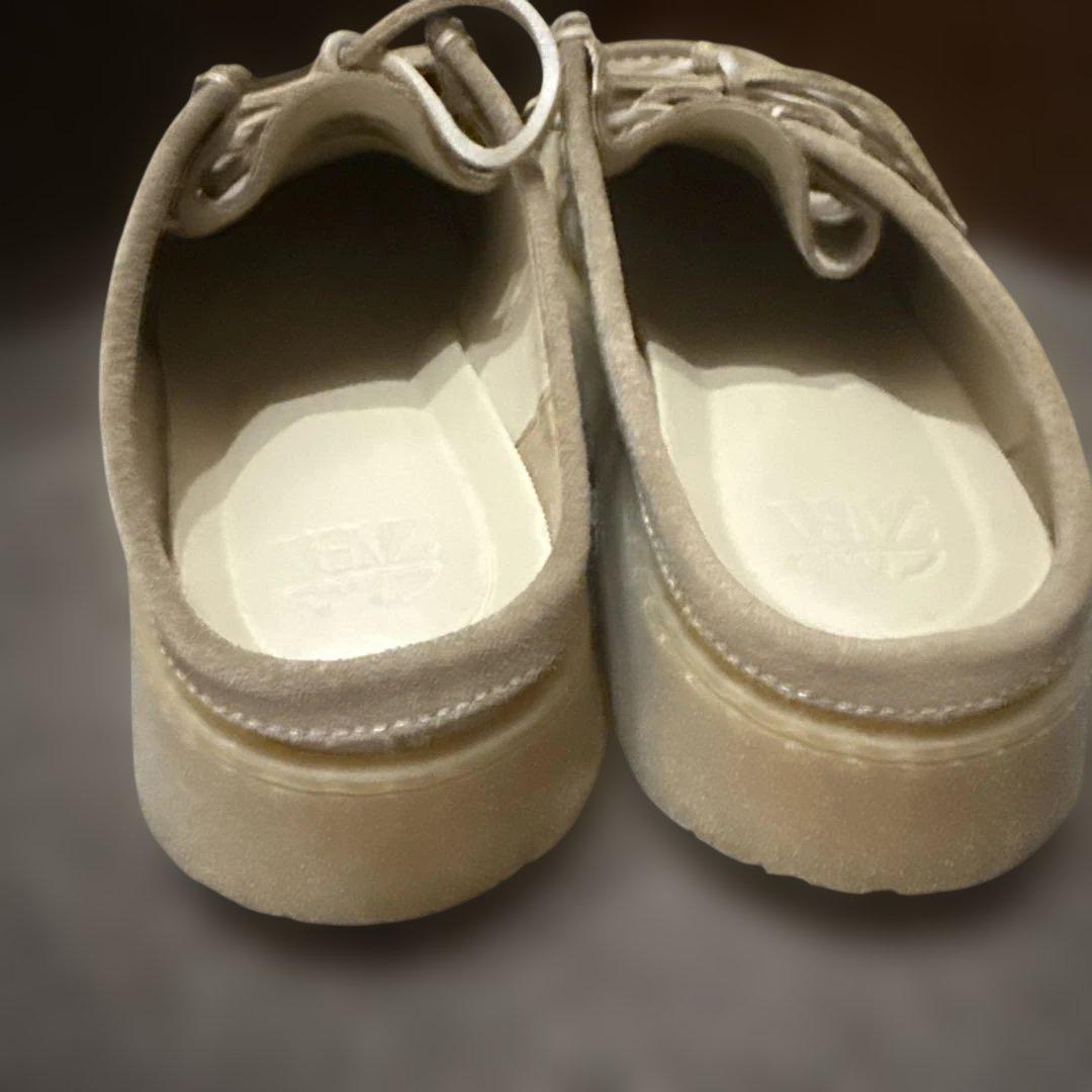 Clarks Zara レザーミュール スウェード ベージュ 42サイズ