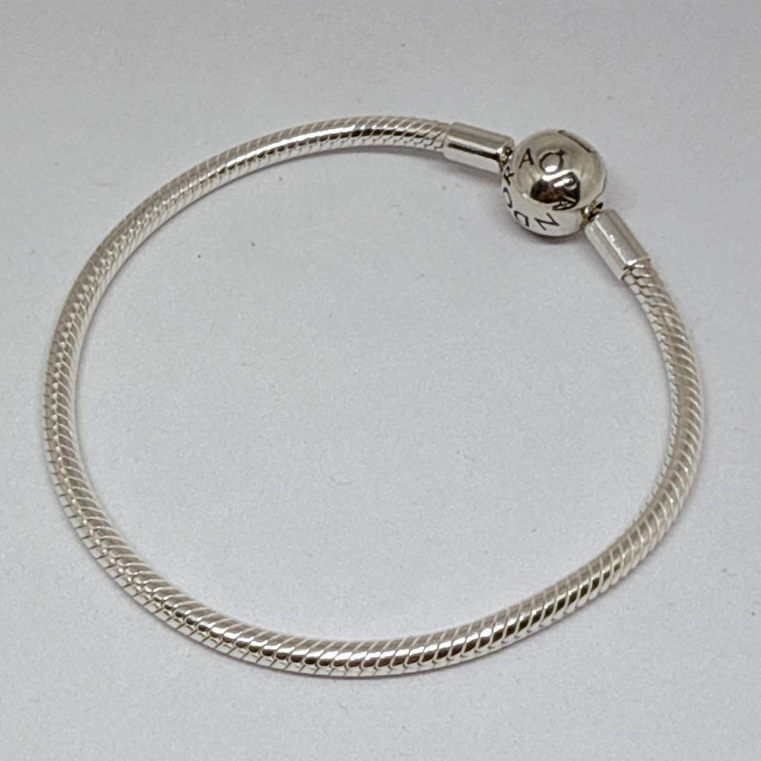 極美品✨ パンドラ ブレスレット バングル 19cm ボール シルバー