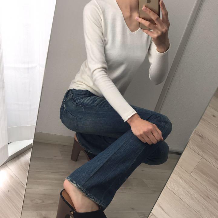 爆買い限定SALE タグ付き moussy フレアデニムパンツ 24インチ SLY fnACx-m71603326890 安い得価