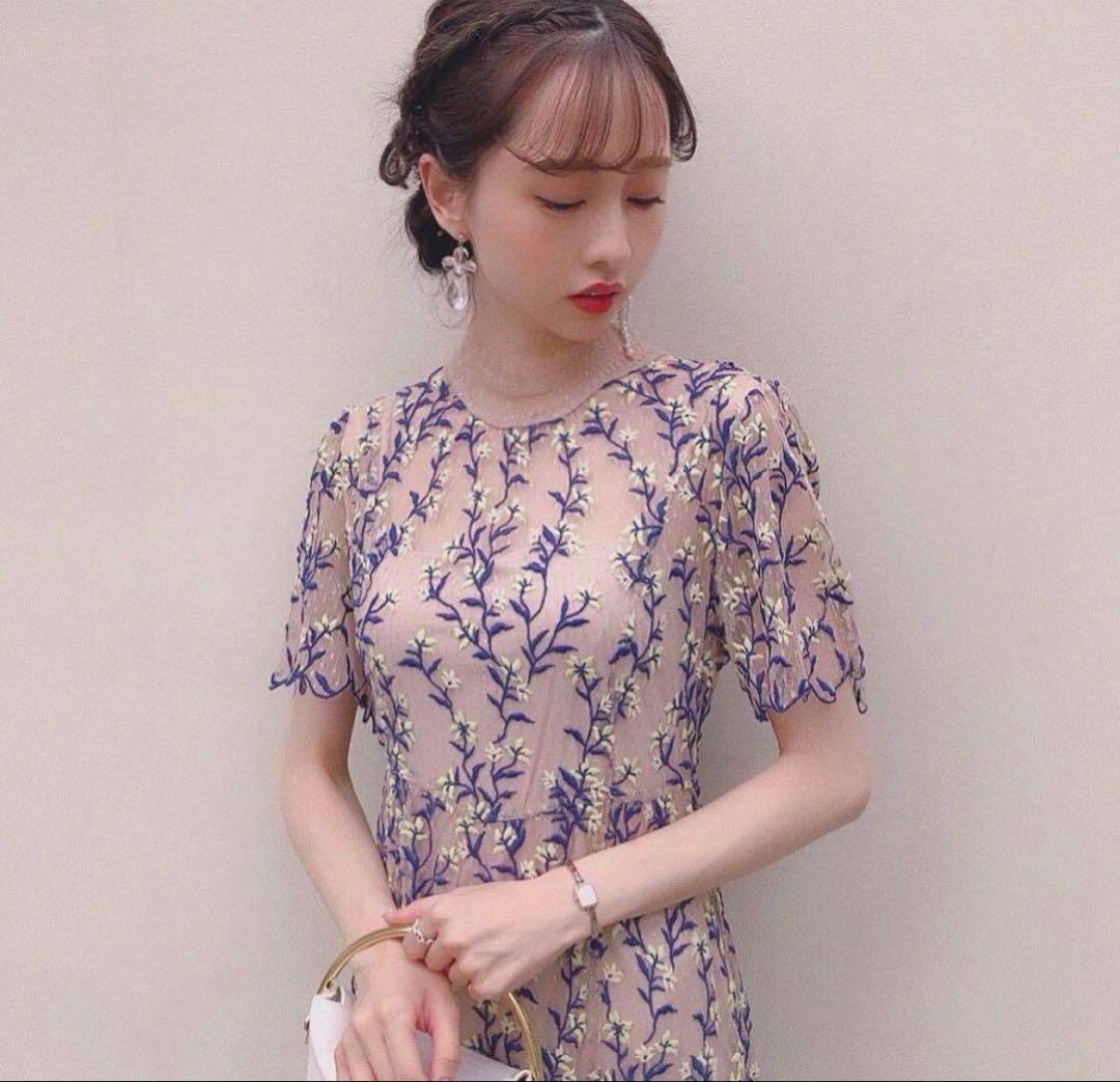 snidel エンブロイダリーロングワンピース