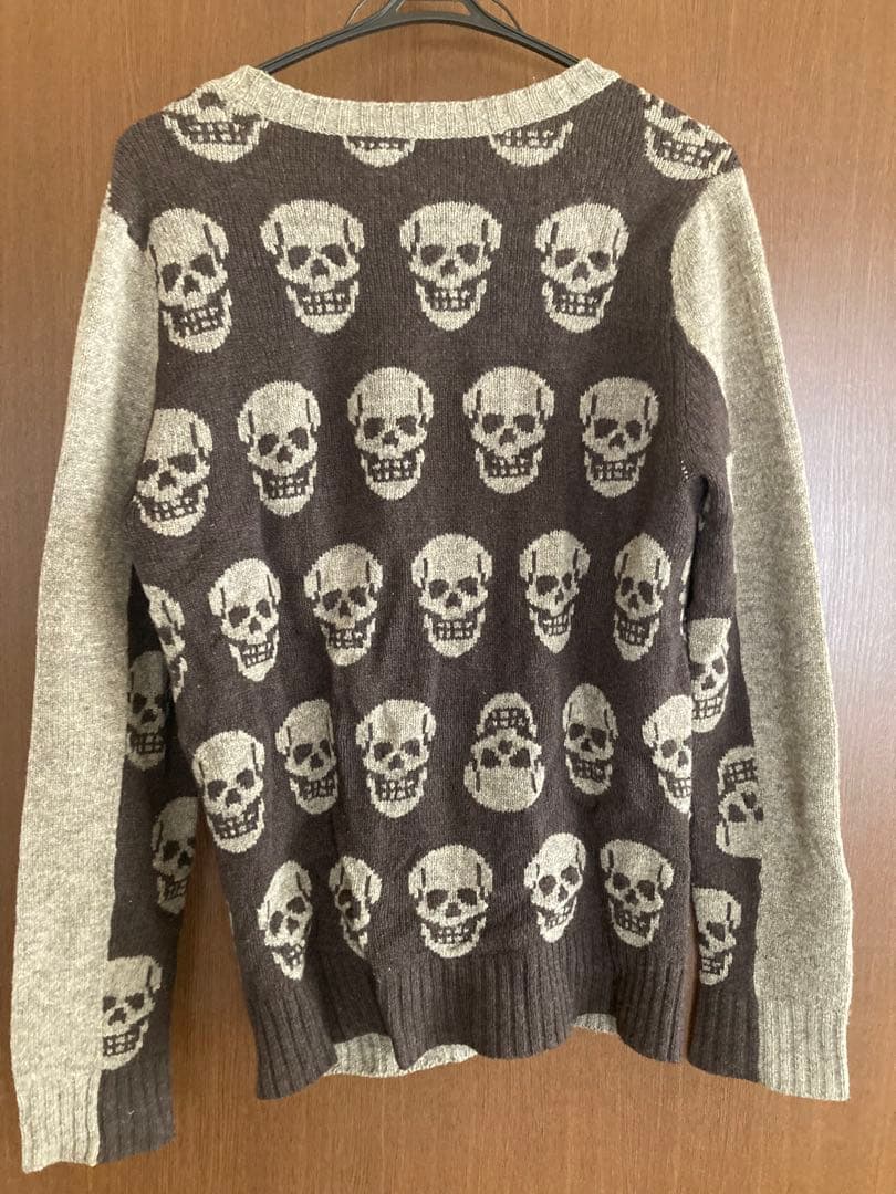 美品　M メンズ　HYSTERIC GLAMOUR スカル柄　カーディガン