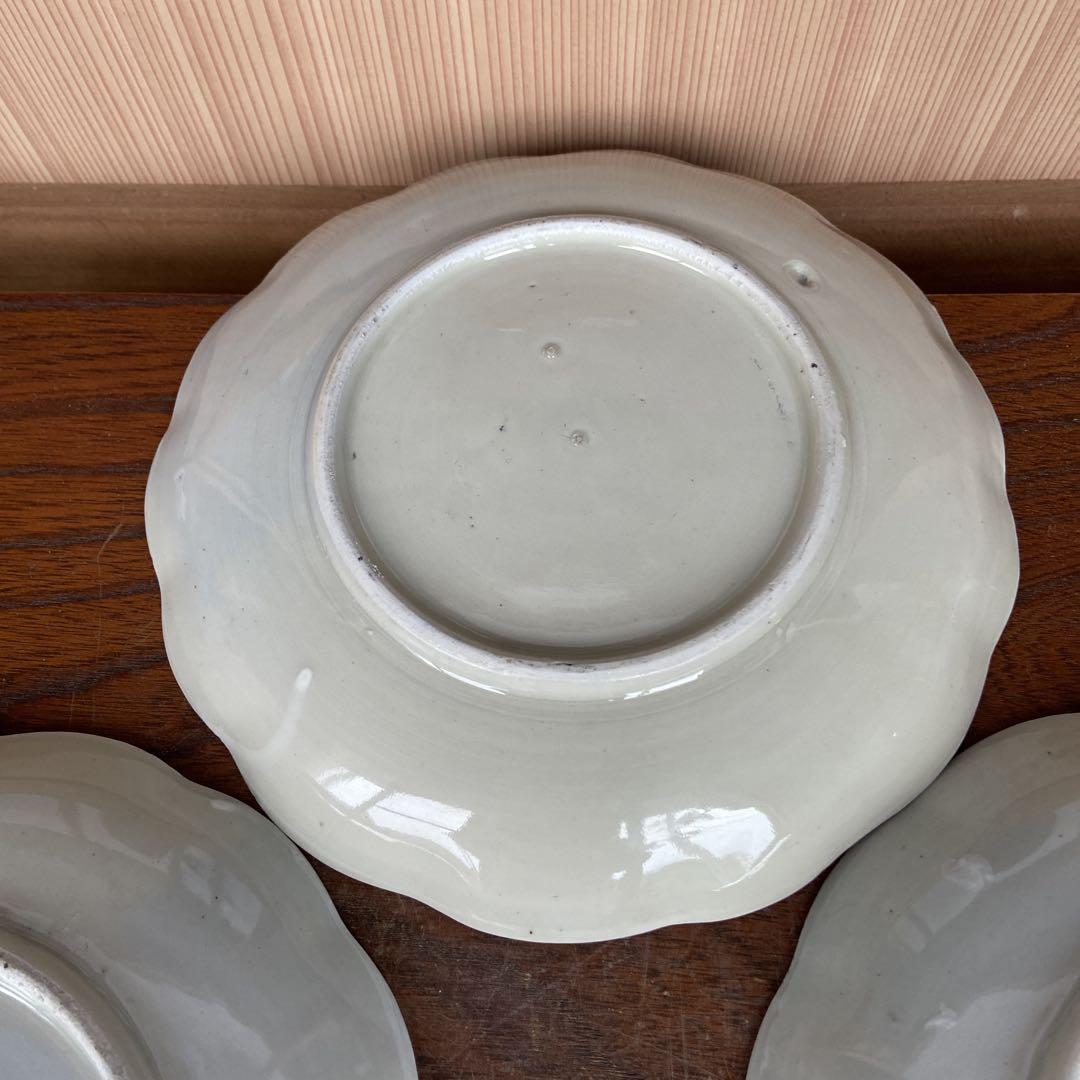 古伊万里染付風景の図中皿3客