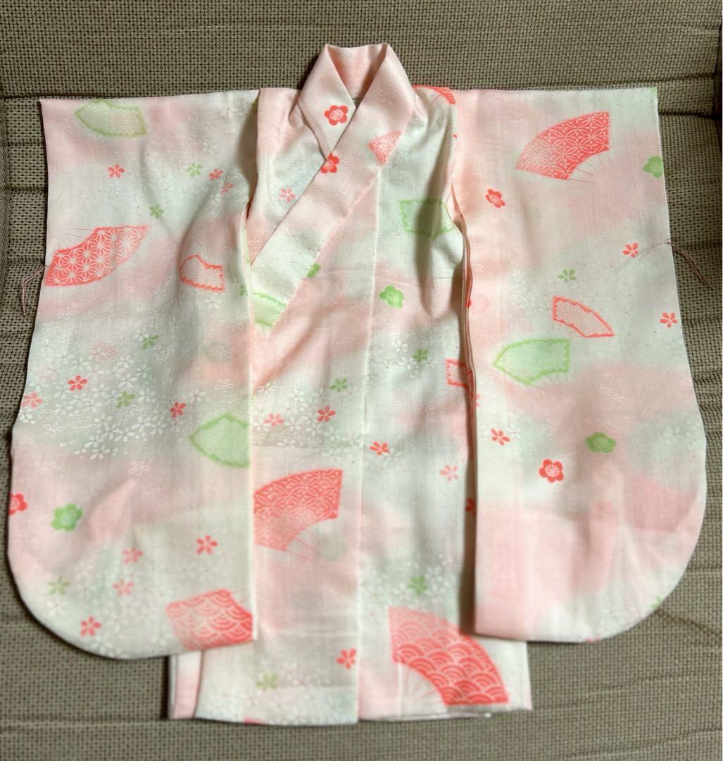 市松人形　難あり　お着物&お帽子&長襦袢　42㎝位の子向き