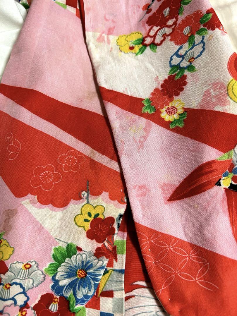 市松人形　難あり　お着物&お帽子&長襦袢　42㎝位の子向き