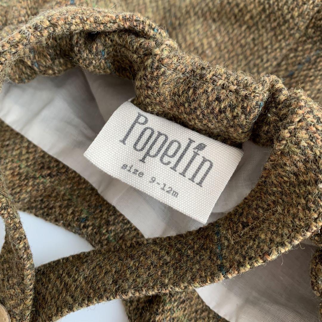 【9-12m】 popelin ベビーサロペット 海外子供服
