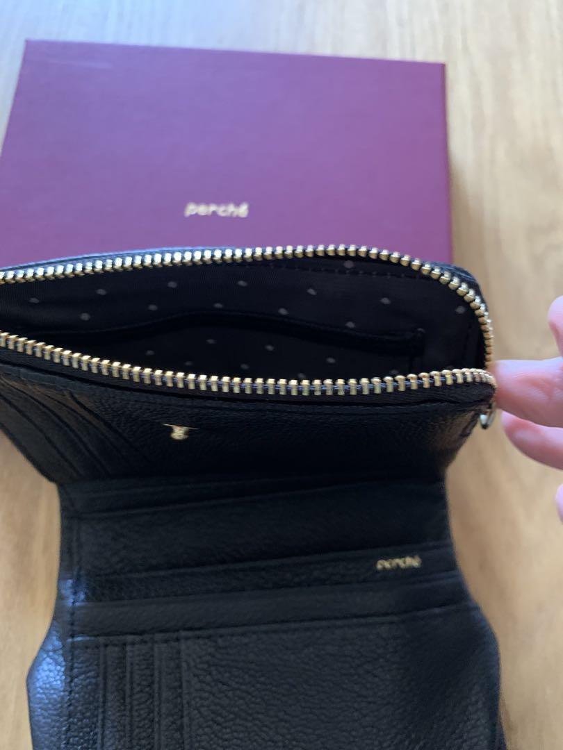 perché アクリル玉がま口二つ折り財布
