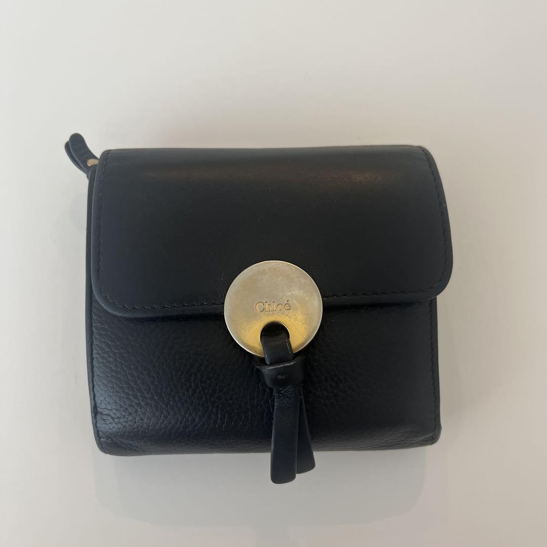 Chloé ブラック 三つ折り財布
