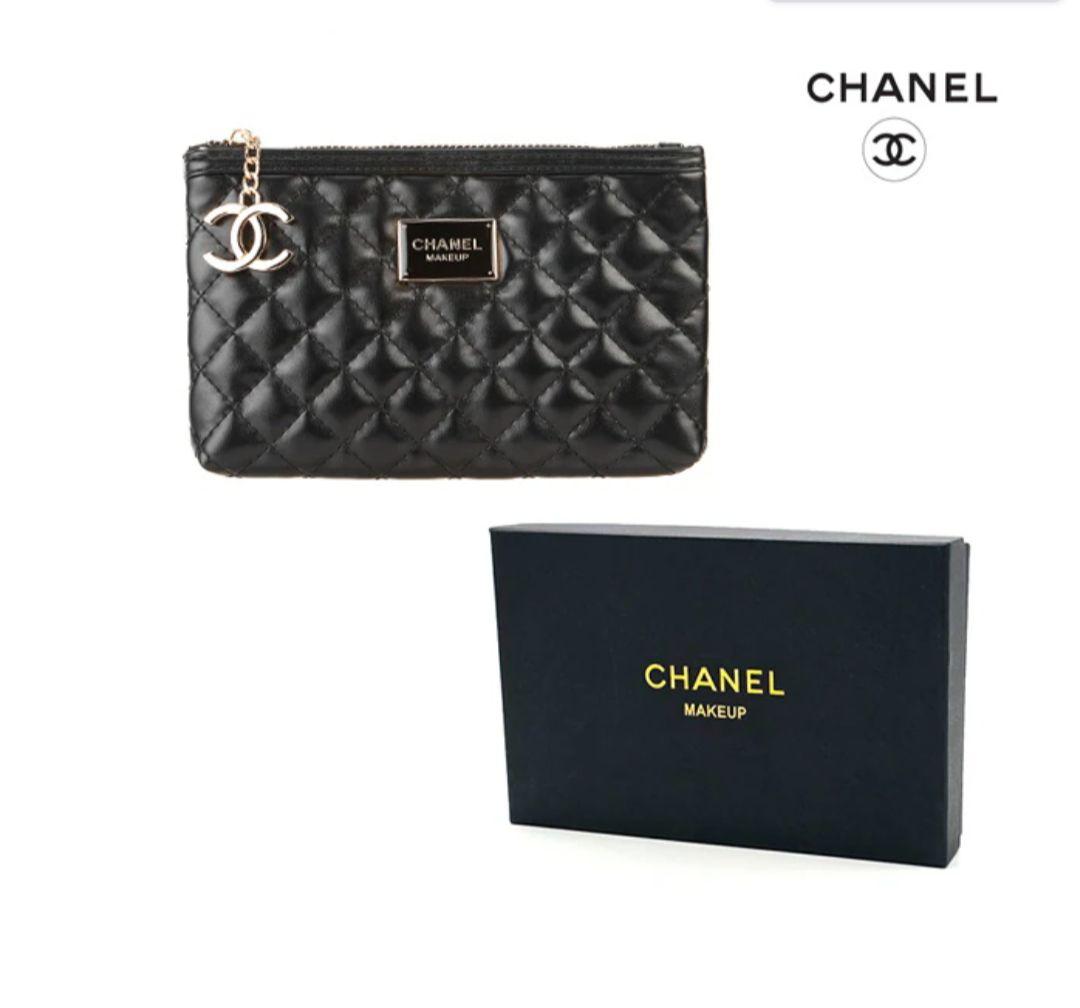 新品未使用】CHANELノベルティ キルティングポーチ ブラック BOX